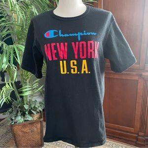 Vintage Champion New York USA Cotton Tee Mens Medium